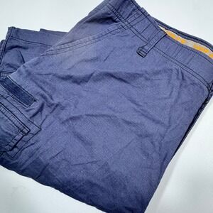 WearFirst Mens Blue Ripstop Free Band Cargo Shorts Size 42 Utility Stretch